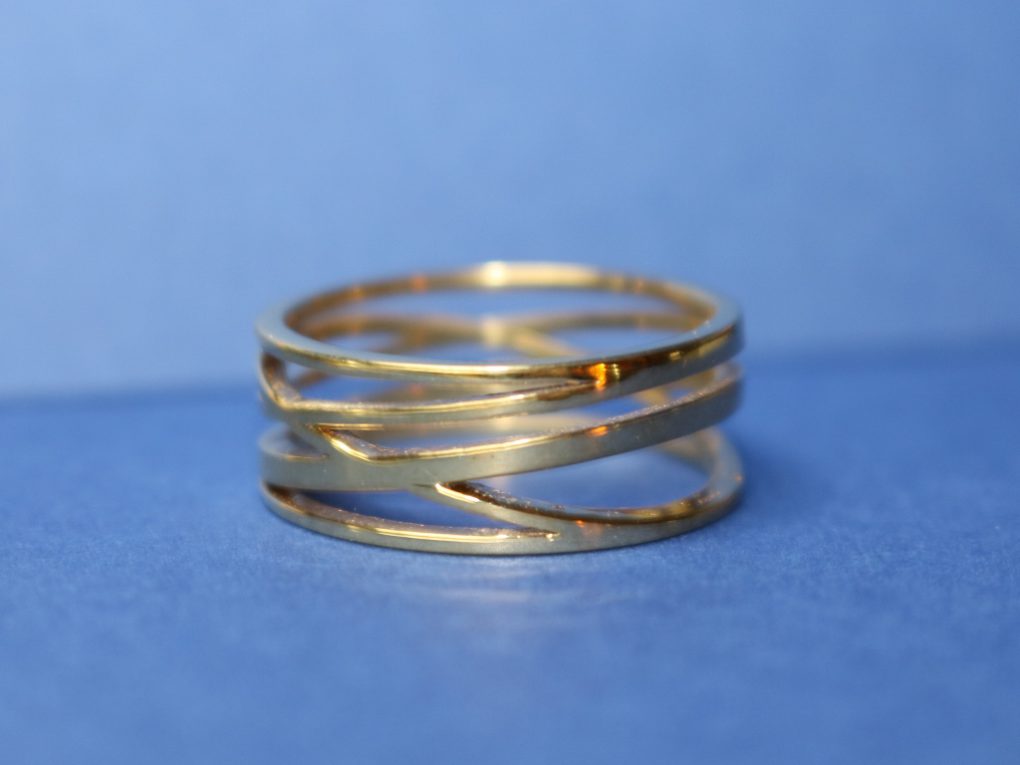 Graceful Designer Gold Plated Stone Studded Adjustable Finger Ring - Styylo  Fashion - 3941050