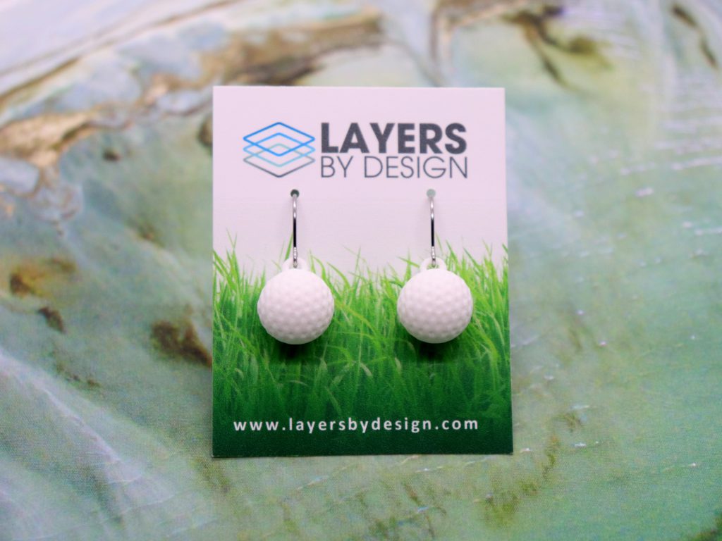 Golf Ball Earrings Layers By Design